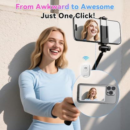 Vlog Selfie Monitor Screen Pro, Built-in Speaker and 360° Auto Face Tracking Tripod, Magnetic Phone Vlog Selfie Monitor Screen 4K 60fps, Magnetic Vlogging Kit for iPhone/Android