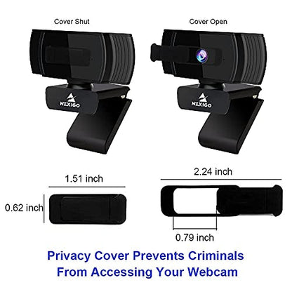 NexiGo N930AF Webcam with Microphone for Desktop, Autofocus, Webcam for Laptop, Computer Camera, 1080p HD USB Web Camera, Compatible with Zoom/Switch 2/Teams/Webex - style: 1080P Webcam