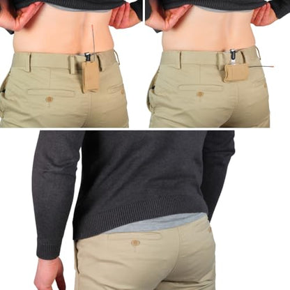 URSA Belt Pouch with Clips - Versatile Rigging for Wireless Transmitters (Beige, Mini) - color: Beige, size: Mini