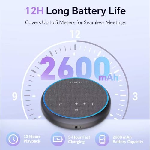Conference Speakerphone, 3 AI Mics 360 Voice Pickup, Smart Noise Cancelling, Portable Speaker for Video Calls, Home Office & Small Team Meetings - color: FreeChat 101(3 Mics)
