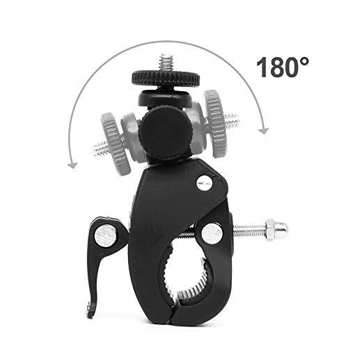 Camera Super Clamp with 1/4"- 20 Threaded Head Compatible for LCD Monitor,DSLR Cameras,DV,Flash Light,Studio Backdrop,Bike, Microphone Stands, Music Stands,Tripod, Motorcycle,Rod Bar