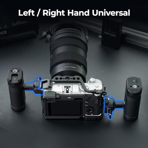 SmallRig NATO Clamp Mini Side Handle with NATO Rail & 1/4''-20 Locating Screw, Ergonomic Camera Side Handle for Left and Right Hand, 30mm/1.2in Up and Down Adjustable, Max. 10kg Payload - style: NATO + 1/4''-20 Locating Screw