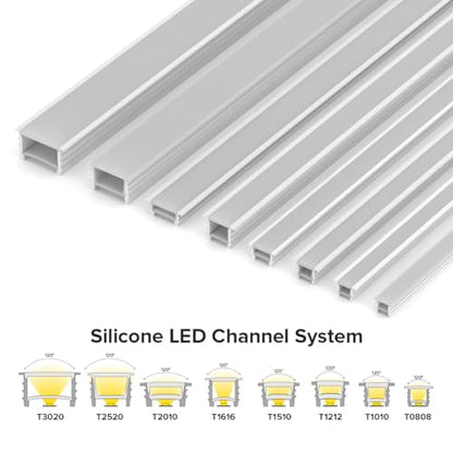 BTF-LIGHTING 16.4Ft Silicone LED Channel System for ≤10mm Width LED Strip | Flexible LED Neon Rope Channel Diffuser, Spotless Milky White Cover for Kitchen Cabinet, Rooms, and Patio(No LED Strip) - size: 16.4FT, style: 15X10mm