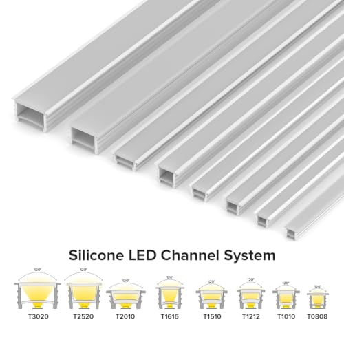 BTF-LIGHTING Silicone LED Channel System 9.8Ft for ≤18mm Width LED Strip | Flexible LED Neon Rope Channel Diffuser, Spotless Milky White Cover for Kitchen Cabinet, Rooms, and Patio(No LED Strip) - size: 9.8FT, style: 20X10mm