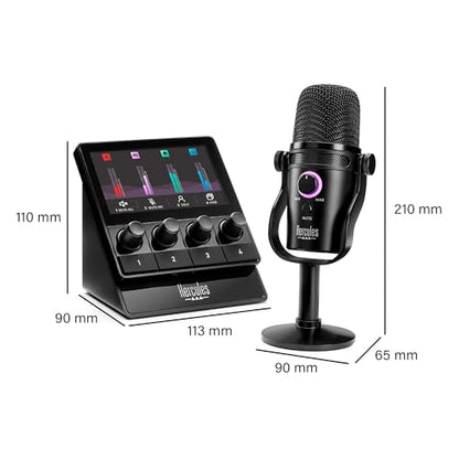 Hercules Stream Starter Kit, Includes Stream 100 and HUD-600 USB Microphone + 3 Months Voicemod Pro, Core Streaming apps pre-Integrated (OBS, Streamlabs), Compatible with PC Only - style: Starter Kit