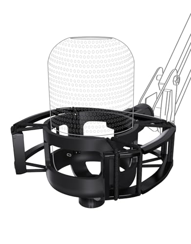 Custom Built for Razer Seiren Shock Mount Anti-Vibration Suspension Elastic Shock Mount Holder Clip Mics Stand with Screw Adapter Compatible with Razer Seiren V3 Mini USB V2 Microphone - size: Razer Seiren Shock Mount