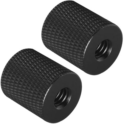 2PCS Double Female Thread Tripod Cylinder Adapter Screw 1/4 to 1/4 with Center 1/4-20 Thread Photography Equipment Camera Tripod Nut Accessories Suitable for Electric Rails and Light Stands