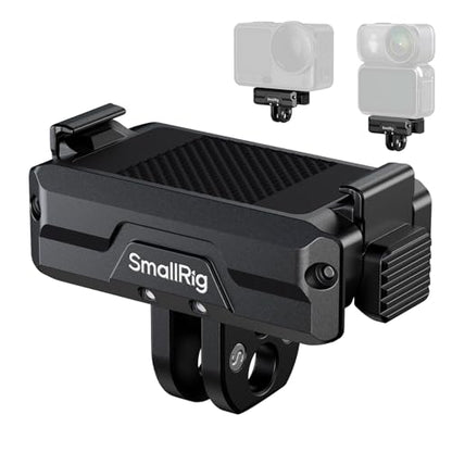 SMALLRIG Magnetic Adapter Holder Dual-Mount Support for DJI Osmo Action 6/Osmo Nano, Bidirectional Quick Release Magnetic Folding Adapter Mount with 2-Prong Mount and 1/4"-20 Threaded Hole - 5890 - style: 2-Prong Mount