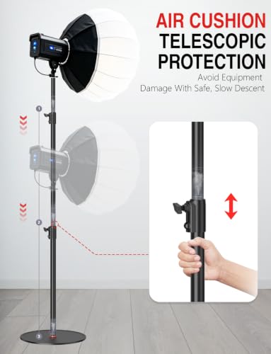 EMART Round Base Light Stand, 79" Heavy Duty Monopod for Camera, Lights, Webcam, Live Streaming, Vlogging, 22 LBS Payload, 4 Pack - size: 4 Pack