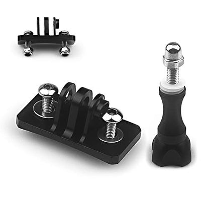 Universal Helmet Fixed Mounts, Metal Bracket Adapter, Camera Accessories for GoPro Series Sport Camera/Skydiving Helmet with 1/4" Screw Adapter (Aluminum Alloy)