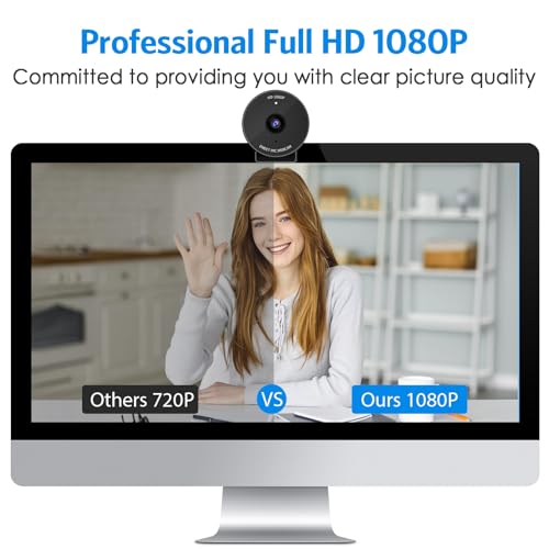 EMEET C950 Webcam for PC, 1080P Webcam with Microphone&Privacy Cover, Auto Light Correction, 70° FOV for Personal Use, Plug&Play Web Cam Protect Data, Perfect for Office Professionals&Remote Workers - style: 1080P Safe Privacy Cover