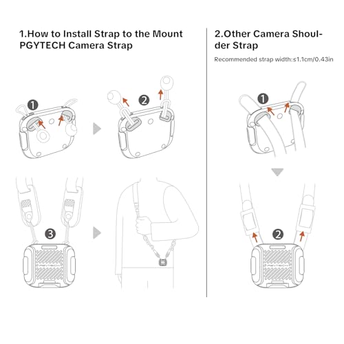 PGYTECH Camera Shoulder Strap Mount Quick Release Clamp & Plate Kit, Aluminum Alloy Arca Swiss Plate Camera Adapter Base for Shoulder Straps Tripods Stabilizers(Clamp+Plate) - style: Clamp & Plate Kit