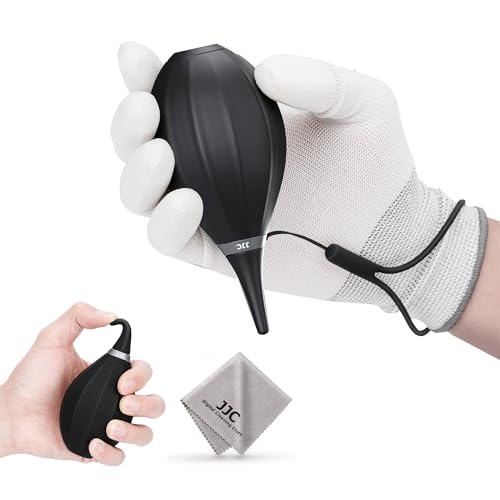 [Upgraded Version] Soft Tip Silicone Camera Dust Blower Lens Air Blower with Cleaning Cloth,Camera Lens Cleaner Air Blower for Sensor LCD Keyboards Alcohol Ink Printing,Dust Blower Replace Canned Air - color: Black, size: Upgraded
