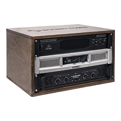 Sound Town DIY 6U Studio Rack with Solid Baltic Birch Plywood, Weathered Brown (SDRK-Y6B) - color: Weathered Brown, size: 6U
