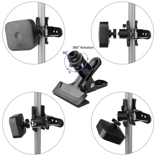 iTODOS 2 Pack Clip Clamp Mount for Blink Outdoor 4 (4th Gen)/(3rd Gen)/XT/XT2/Mini, Metal Holder, Camera Mount Attach Wherever You Like Without Tools - size: Blink Clamp Mount