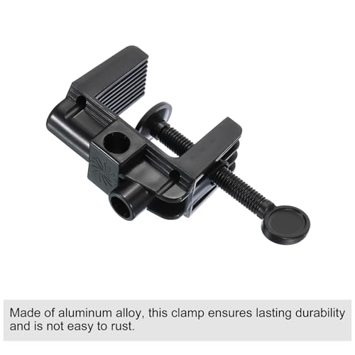 PATIKIL 0.51" Hole Dia. Desk Clamp, 4 Pcs Plastic Adjustable Universal C-Clamp Base for Microphone Mic Arm Table Lamp Gooseneck Mount Holder, Black