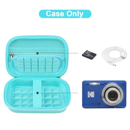 Canboc Carrying Case for KODAK PIXPRO FZ55/ FZ45/ FZ43/ FZ53 16MP Digital Camera, Video Vlogging Camera Bag, Zipper Mesh Pocket fit Cable, Green (Case Only) - color: Regular-Green
