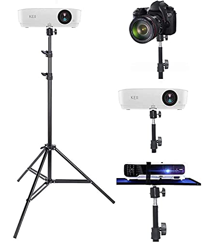 Tripod Stand, Mini Projector Stand,Lightweight Portable Projector Photography Light Stand Camera Tripod Flexibly Adjustable Height 22" to 61" Floor Stand Holder, inculded 360° Rotatable Head Ball - size: 31-61in