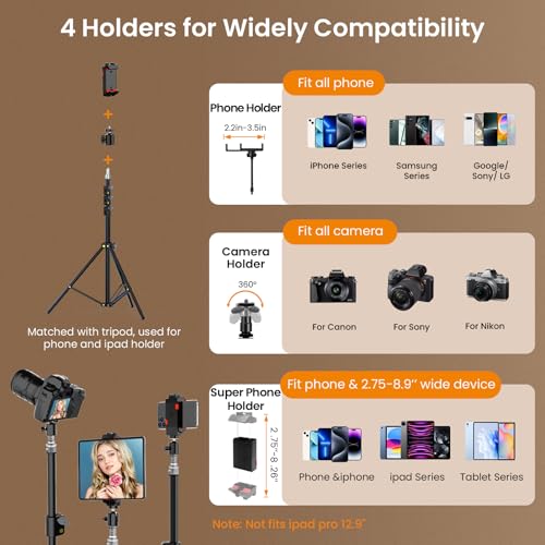 18 inch Ring Light with Tripod Stand for Phone Camera iPad Selfie Live Stream YouTube TikTok Video Shooting Best Lighting Atmosphere Ringlight - color: Blackish-brown