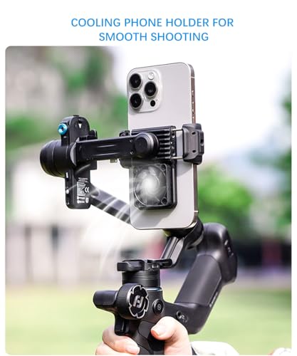FeiyuTech Scorp Mini 3 Gimbal Stabilizer for Smartphone, 3-Axis Phone Gimbal Built-in AI Tracking Module, with Cooling Fan and Integrated Grip Design, Touch Screen, 2KG Payload for iPhone and Android