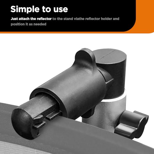 2 Pack Reflector Holder Clips,Backdrop Clamp,Photography Studio Reflector Disc Holder Clip Positioning Clamp Mount Adapter for Light Stand with 5/8" Stud - size: 2-Pack