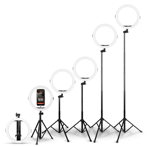 SQUATZ 11’’ LED 12W Selfie Ring Light with Wired Control, 3 Color Modes, 10 Brightness Levels, Tripod Stand with 6 Sections, Phone Holder, Adjustable Brightness Levels for Influencers, YouTube, TikTok