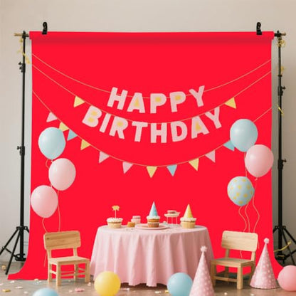 Red Photo Backdrop for Photoshoot Background Photography 5x7ft | Polyester, Seasonal Professional, Party Fashion Studio, Streaming Video Shooting - color: Red, size: 5X7 FT