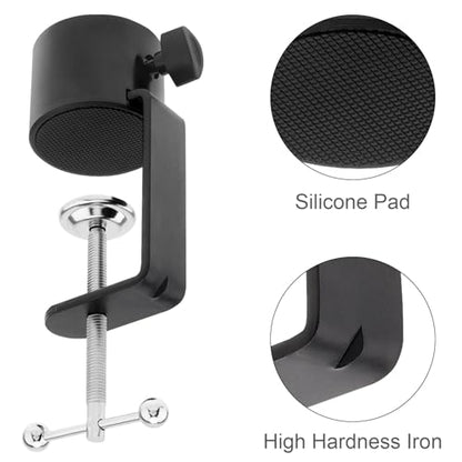 Microphone Stand Table Clamp for Microphone Suspension Boom Scissor Arm Stand Holer, 1/2" Thread Hole Cantilever Bracket Clamp Desk Lamp Clip Fittings Base DIY for Radio Studio Podcast (2)
