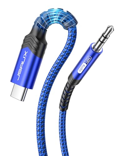 JSAUX USB C to 3.5mm Audio Aux Jack Cable[6.6ft], USB Type C to 3.5mm Headphone Stereo Cord Car Compatible with Phone 15 Pro Max/15 Pro/15 Plus, iPad Pro, Samsung Galaxy S23 S22 Ultra, Pixel-Blue - color: Blue-standard, size: 6.6ft