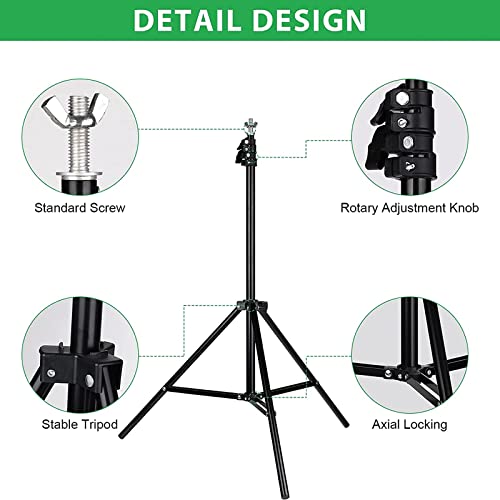 10x6.5ft Backdrop Stand, Photo Video Studio Adjustable&Lockable Heavy Duty Background Support System Kit with 4 Backdrop Clamps, 2 Sandbag and Carry Bag for Photography, Parties, Wedding - color: BJJ 2x3M