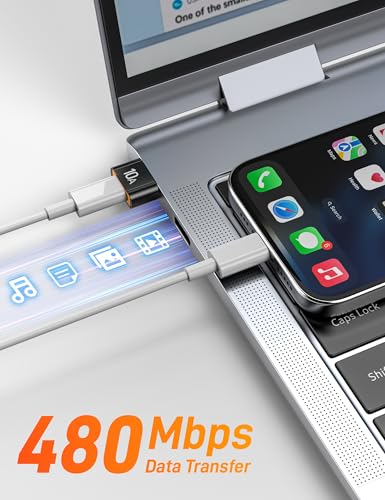 USB to USB C Adapter(20 Pack), USBC Female to USB A Male Adapter 240W Fast Charging and Data Transfer Compatible with iPhone 17/16 Pro Max, MacBook, AirPods, Tablet, Car Chargers. - size: 20 Pack