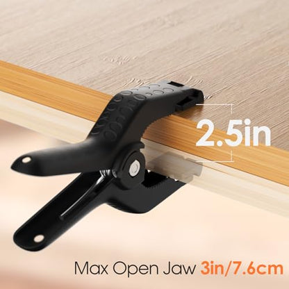 Backdrop Clamps Clips - 6in - Large Spring Clamps for Backdrop Stand, 6 Pack Heavy Duty Plastic Muslin Photo Clamp for Photography Photobooth, Balloon Arch, Woodworking - size: 6in