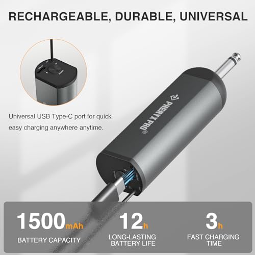 Phenyx Pro Single Digital Wireless Microphone System, w/Mini Receiver, Bodypack Transmitter,15 Channels in 900MHz UHF Band, Headset/Lapel Microphone for Karaoke, Singer, Church, Wedding (PDP-1-1B)