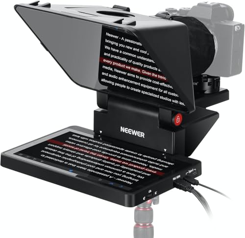 NEEWER 2 in 1 Teleprompter 11 Inch with Monitor for Windows MacOS, Supports Screen Mirroring, Portable Prompter for Camera Mobile Phone Webcam for YouTube Twitch Live Streaming Conference, X11 - style: X11