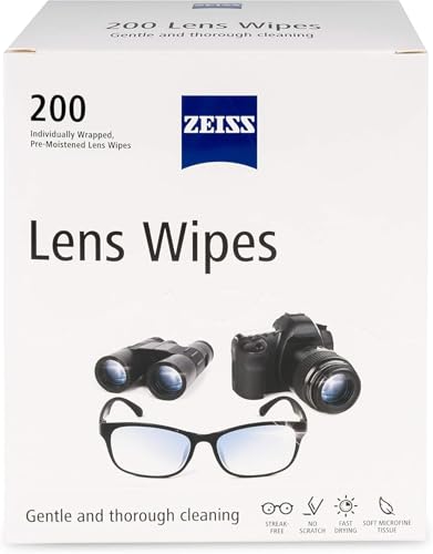 ZEISS Pre-Moistened Lens Cleaning Wipes, 200 Count - size: 200 Count (Pack of 1)