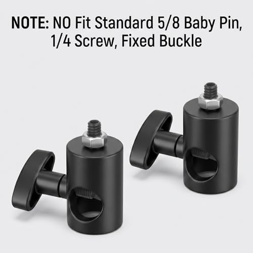 2 PCS Rapid Adapter Convert with 3/8" Screw, Camera Mount Bracket Adapter Multi Functional Metal Mount Tripod Bracket Adapters for Photo Studio Light Stand Tip Boom Arm Photography Accessory, Black | Multi Functional Metal Mount Tripod Bracket Adapter for