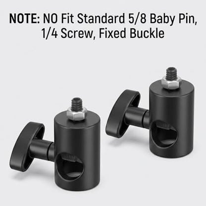2 PCS Rapid Adapter Convert with 3/8" Screw, Camera Mount Bracket Adapter Multi Functional Metal Mount Tripod Bracket Adapters for Photo Studio Light Stand Tip Boom Arm Photography Accessory, Black | Multi Functional Metal Mount Tripod Bracket Adapter for
