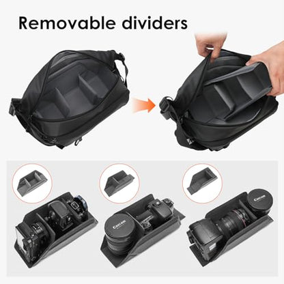 TARION Urban Camera Sling Bag - Waterproof 5.5L Crossbody Bag with Expandable Wet/Dry Separation Pocket & Tripod Strap - XProber - size: XProber (5.5 Liters)