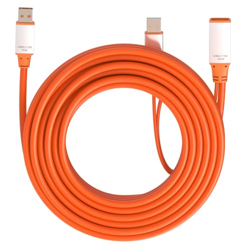 OkyLink Active USB 3.2 Gen 2 Extension Cable 10Gbps 10Gbps, 25ft | 8m, Male to Female, Powered Active Signal Amplifier, for Pro AV, Security Camera & Long-Range 10Gbps Data Transfer - color: USB3.2(10Gbps), size: 25ft (8m)