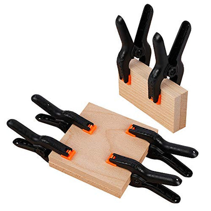 10 Packs of 3.4 inch Professional Plastic Small Spring Clamps Heavy Duty for Crafts or Plastic Clips and Backdrop Clips Clamps for Backdrop Stand,Photography, Home Improvement and so on