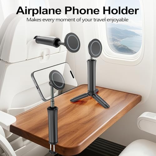 Phone Holder Stand for Desk,Adjustable Phone Holder for Recording,iPhone Stand for Filming,Cell Phone Stand Office Camping Travel Essentials,Detachable Tripod, Magnetic Stand for iPhone,Galaxy