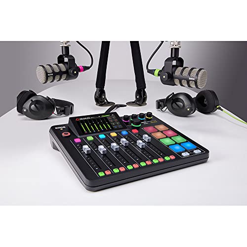 RØDE RØDECaster Pro II All-in-One Production Solution for Podcasting, Streaming, Music Production and Content Creation,Black | Integrated Studio for Podcasting and Streaming, 4 Neutrik Combo Inputs, Revolution Preamps, Aphex Processing, Dual USB-C - color