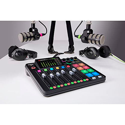 RØDE RØDECaster Pro II All-in-One Production Solution for Podcasting, Streaming, Music Production and Content Creation,Black | Integrated Studio for Podcasting and Streaming, 4 Neutrik Combo Inputs, Revolution Preamps, Aphex Processing, Dual USB-C - color