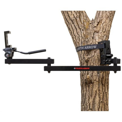 Fourth Arrow Camera Mounting Arm for Filming Hunts - Fourth Arrow Baton 2.0 Beginner Arm with Video Head for Small Cameras & Cell Phones, Lightweight & Durable, Easy to Use, Wide Range of Motion