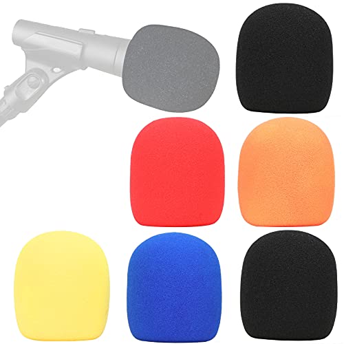 YOUSHARES SM58 Microphone Foam Windscreen - Mic Wind Cover Pop Filter, Professional Customized for SM58 Mic (5 PCS Colorful） - color: color