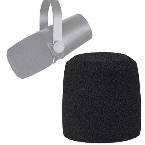 SUNMON Shure MV7 Pop Filter Foam Cover - Professional Mic Windscreen Wind Cover Compatible with Shure MV7 Podcast Microphone to Minimise Plosives - color: Foam