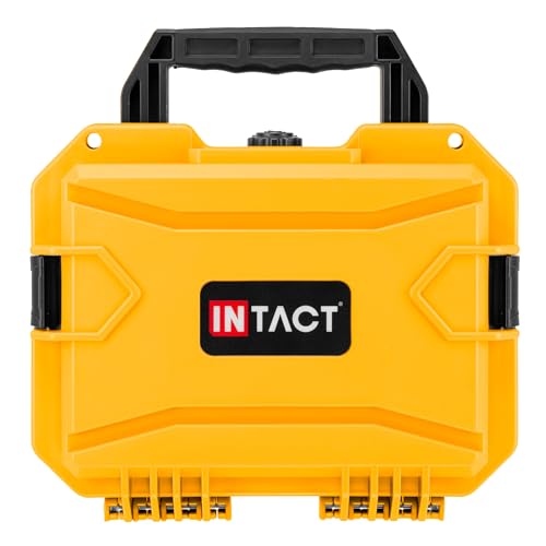 Eylar 11.8" Intact Series Compact Hard Camera Case, Lightweight and Durable Stacker Design with Foam (Yellow) - color: Yellow