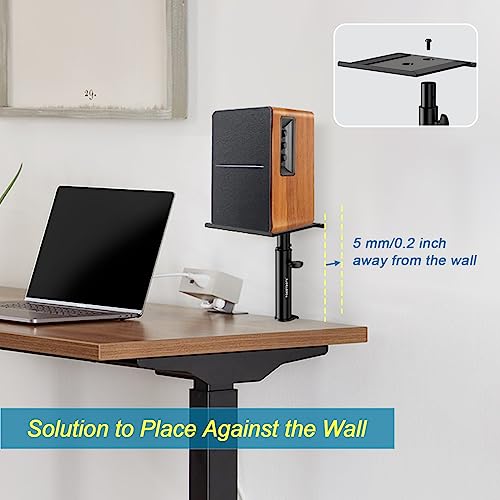 Vondynote Set of 2 Studio Monitor Stands Desktop Clamp Speaker Stands Against The Wall