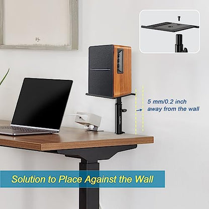 Vondynote Set of 2 Studio Monitor Stands Desktop Clamp Speaker Stands Against The Wall