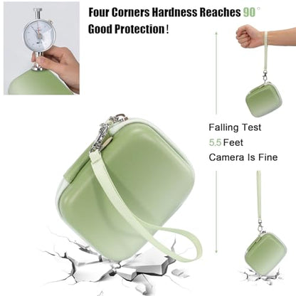 Cwatcun Carrying & Protective Case for Digital Camera, Small Camera Pouch for AbergBest 2.7" LCD Kodak Pixpro/Canon PowerShot ELPH 180/190 / DSCW830 Travel Cameras, Water-resistant Case - Green - color: Green